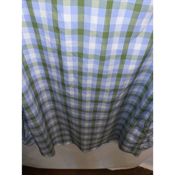 Egara Men’s Dress Shirt Size 2XL Blue Green Plaid Business Formal City Wedding - Picture 12 of 12